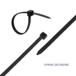 Qoltec Opaski zaciskowe Trytki kablowe | 2.5*100mm | 100 szt. | Nylon66 | UV | Czarne