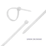 Qoltec Opaski zaciskowe Trytki kablowe | 4.8*200mm | 100 szt. | Nylon66 | UV | Białe