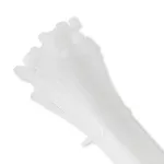 Qoltec Opaski zaciskowe Trytki kablowe | 4.8*300mm | 100 szt. | Nylon66 | UV | Białe
