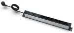 Listwa zasilająca EmiterNet 19" 6-gn.z bolcem, zabezpieczenie przeciwprzepięciowe + filtr przeciwzakłóceniowy, kabel 3mb wtyk uni-schuko, EM/LZ19.06F.3S.VI