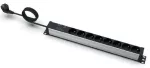Listwa zasilająca EmiterNet 19" 8-gn.z bolcem,zabezpieczenie przeciwprzepięciowe, kabel 3mb wtyk uni-schuko, EM/LZ19.08F.3S.V