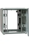 Szafa ramowa stojąca EmiterNet Top, 16U, wym. 800X800x820 (szer. x gł. x wys. mm), drzwi blacha/szkło