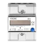 3-fazowy wskaźnik zużycia energii elektrycznej, 80A, dodatkowy wskaźnik, wyjście impulsowe, przycisk RESET, 2 moduły, DIN TH-35mm