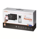 PAVONIS MULTI, zestaw wideodomofonowy, bezsłuchawkowy, monitor dotykowy 7" LCD, Wi-Fi + APP na telefon, z gniazdem na kartę pamięci, z kamerą Full HD 1080p, czytnikiem kart i breloków zbliżeniowych 125kHz