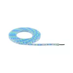 Taśma zewnętrzna LED solar 10m 3,8W DIM RGB 14lm/m czujnik zmierzchu pilot 5V IP44 czarny / tworzywo sztuczne
