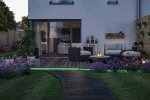 Taśma zewnętrzna LED solar 10m 3,8W DIM RGB 14lm/m czujnik zmierzchu pilot 5V IP44 czarny / tworzywo sztuczne