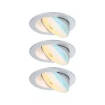 Zestaw opraw do wbudowania ANMUS LED 3-STEP DIM 3X5W 700lm 105mm 2700K-6500K IP20 230V chrom matowy / aluminium