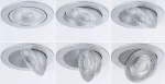 Zestaw opraw do wbudowania ANMUS LED 3-STEP DIM 3X5W 700lm 105mm 2700K-6500K IP20 230V chrom matowy / aluminium