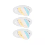Zestaw opraw do wbudowania ANMUS LED 3-STEP DIM 3X5W 700lm 105mm 2700K-6500K IP20 230V biały / aluminium