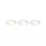Zestaw opraw do wbudowania ANMUS LED 3-STEP DIM 3X5W 700lm 105mm 2700K-6500K IP20 230V biały / aluminium