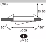 Zestaw opraw do wbudowania ANMUS LED 3-STEP DIM 3X5W 700lm 105mm 2700K-6500K IP20 230V biały / aluminium