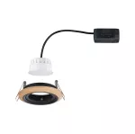 Oprawa do wbudowania LANATI COIN LED 6W 470lm 84mm 2700K IP20 230V drewno / czarny matowy / aluminium