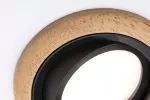 Oprawa do wbudowania LANATI COIN LED 6W 470lm 84mm 2700K IP20 230V drewno / czarny matowy / aluminium