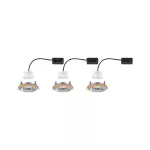 Zestaw opraw do wbudowania LANATI COIN LED 3X 6W 470lm 84mm 2700K IP20 230V drewno / aluminium