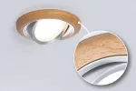 Zestaw opraw do wbudowania LANATI COIN LED 3X 6W 470lm 84mm 2700K IP20 230V drewno / aluminium
