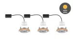 Zestaw opraw do wbudowania LANATI COIN LED 3X 6W 470lm 84mm 2700K IP20 230V drewno / aluminium