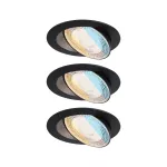 Zestaw opraw do wbudowania ANMUS LED 3-STEP DIM 3X5W 700lm 105mm 2700K-6500K IP20 230V czarny matowy / aluminium