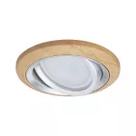 Oprawa do wbudowania LANATI COIN LED 6W 470lm 84mm 2700K IP20 230V drewno / aluminium