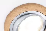Oprawa do wbudowania LANATI COIN LED 6W 470lm 84mm 2700K IP20 230V drewno / aluminium