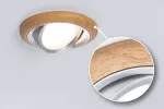 Oprawa do wbudowania LANATI COIN LED 6W 470lm 84mm 2700K IP20 230V drewno / aluminium