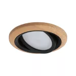 Zestaw opraw do wbudowania LANATI COIN LED 3X 6W 470lm 84mm 2700K IP20 230V drewno / czarny / aluminium