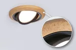 Zestaw opraw do wbudowania LANATI COIN LED 3X 6W 470lm 84mm 2700K IP20 230V drewno / czarny / aluminium