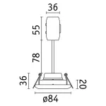 Zestaw opraw do wbudowania LANATI COIN LED 3X 6W 470lm 84mm 2700K IP20 230V drewno / czarny / aluminium