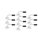 Zestaw opraw do wbudowania CALLA LED 10x5W 430lm okrągła wychylna 3000/4000/6500K IP65 230V biały matowy