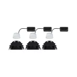 Oprawa do wbudowania EBL COLE SET COIN 3-STEP DIM zestaw 3x6W 3x470lm 2700K IP44 230V czarny / aluminium