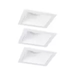 Oprawa do wbudowania EBL COLE SET COIN 3-STEP DIM zestaw 3x6W 3x470lm 2700K IP44 230V biały / aluminium