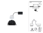 Oprawa do wbudowania EBL COLE SET COIN 3-STEP DIM 6W 470lm 2700K IP44 230V czarny / aluminium
