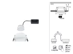 Oprawa do wbudowania EBL COLE SET COIN 3-STEP DIM 6W 470lm 2700K IP44 230V biały / aluminium