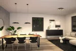 Plafoniera VOLEA 25W DIM 400MM 2900lm 3000K IP44 230V czarny / złoty / tworzywo sztuczne