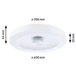 Plafoniera VOLEA 25W DIM 400MM 2900lm 3000K IP44 230V biały / srebrny/ tworzywo sztuczne