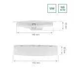 ALGINE ECO 2w1 NATYNK-PODTYNK DOWNLIGHT 12W NW 230V 110st IP20 IK06 170x35mm BIAŁY okrągła