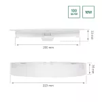 ALGINE ECO 2w1 NATYNK-PODTYNK DOWNLIGHT 18W WW 230V 110st IP20 IK06 223x35mm BIAŁY okrągła