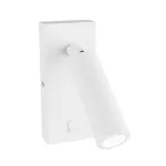 MADARA SLIM MR11 SWITCH KINKIET 230V IP20 38x95 + baza140x60x25 BIAŁY z włącznikiem