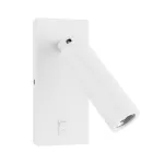 MADARA SLIM MR11 SWITCH KINKIET 230V IP20 38x95 + baza140x60x25 BIAŁY z włącznikiem