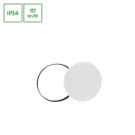 NYMPHEA BLACK & WHITE RINGS 18W NW 230V 115st IP54 FI250x52 BIAŁY/CZARNY OKRĄGŁA