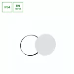 NYMPHEA BLACK & WHITE RINGS 24W CW 230V 115st IP54 FI320x52 BIAŁY/CZARNY OKRĄGŁA