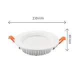 DURE 3 MAX DOWNLIGHT 28W WW 230V 110st IP44 IK06 Fi230x30 BIAŁY okrągły 5 lat gwarancji