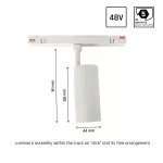 SYSTEM SHIFT - SPOT M oprawa na szynoprzewód 44x157x178mm 10W 24st biały 5 lat gw