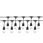 GIRLANDA 250V IP44 9550mm 10xE27 CZARNY łączona