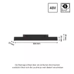 SYSTEM SHIFT SMART- LINE S oprawa liniowa 304x23x42mm 10W 100st czarny CCT/DIM 5 lat gw.
