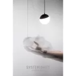 SYSTEM SHIFT - GLOBE P oprawa kula zwis na szynop. 100 (850mm kabel) 5W 165st czarna 5 lat gw. 2 F