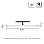 SYSTEM SHIFT SMART- BEAM regulowana 28x400x75mm 12W 150st czarny CCT/DIM 5 lat gw.