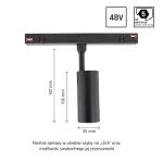 SYSTEM SHIFT SMART- SPOT S oprawa kierunkowa 35x140x178mm 6W 24st czarny CCT/DIM 5 lat gw.