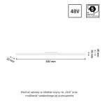 SYSTEM SHIFT SMART- LINE M oprawa liniowa 602x23x42mm 15W 100st biały CCT/DIM 5 lat gw.