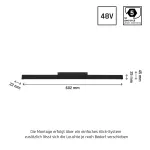 SYSTEM SHIFT SMART- LINE M oprawa liniowa 602x23x42mm 15W 100st czarny CCT/DIM 5 lat gw.
