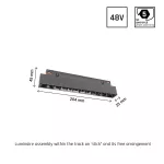 SYSTEM SHIFT SMART- GRID S oprawa liniowa 220x23x42 12W 40st czarny CCT/DIM 5 lat gw.